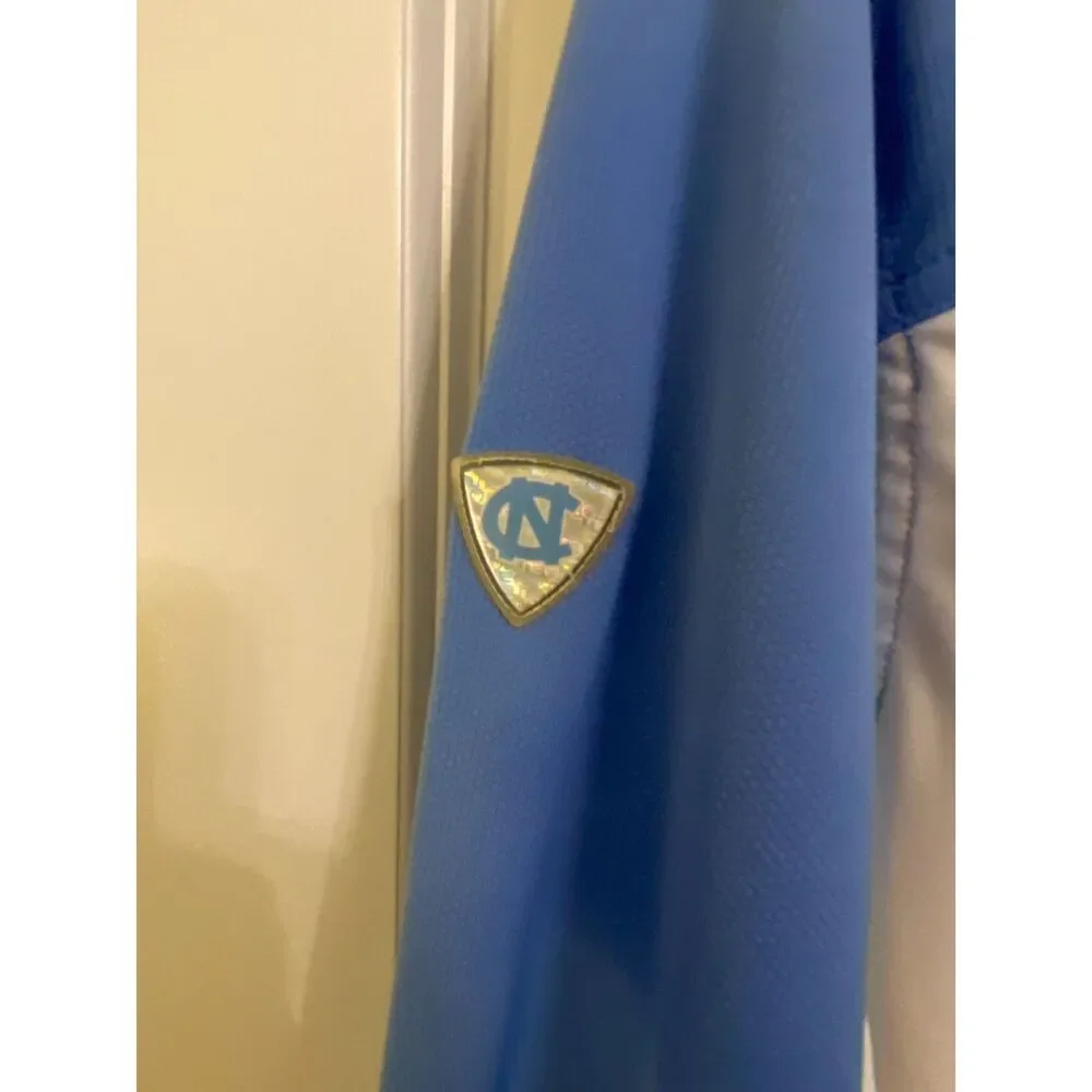 Jordan UNC Tar Heels Dri-FIT Long Sleeve Performance Shirt Blue White XXL
